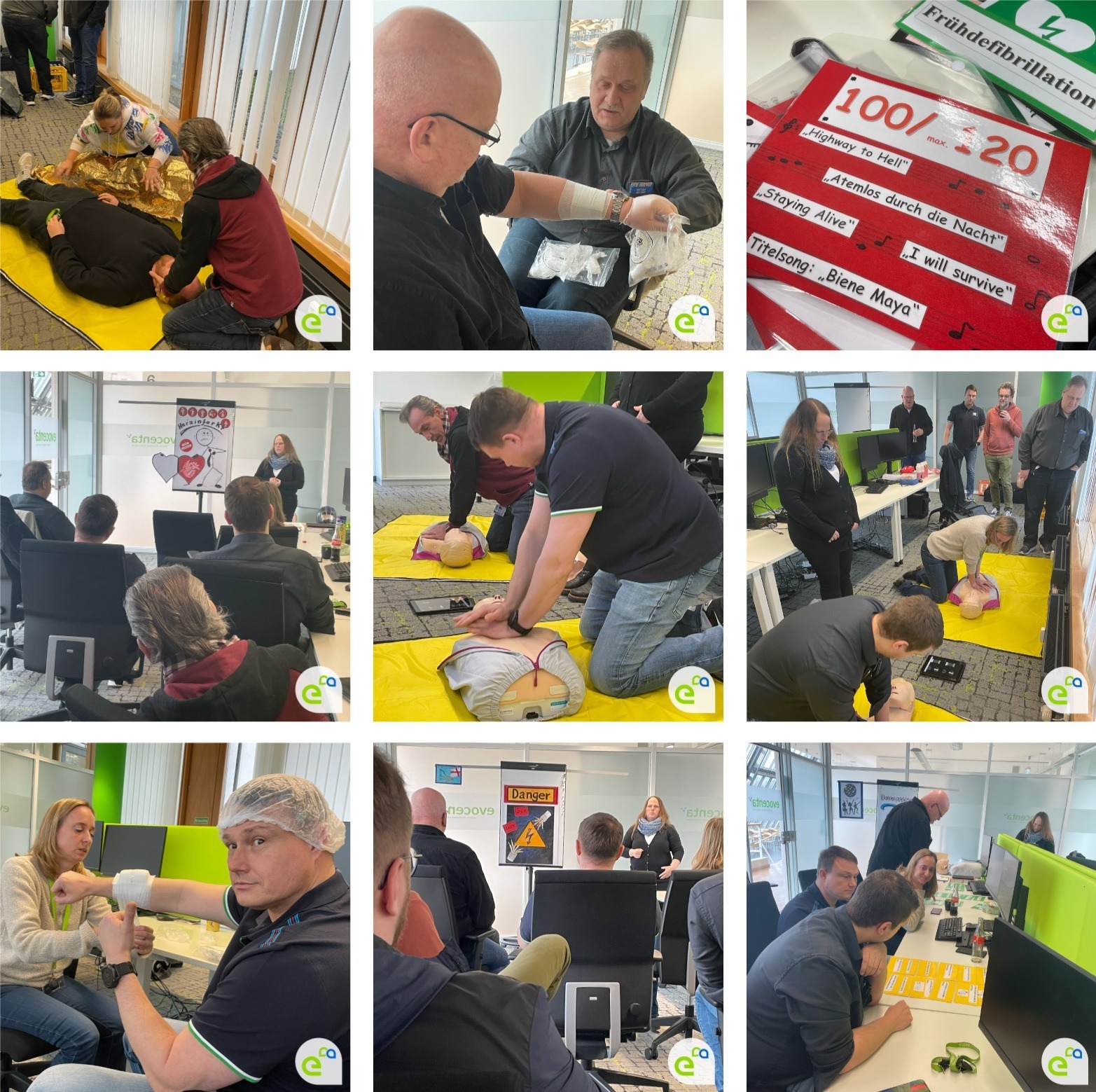 Collage Ersthelferschulung