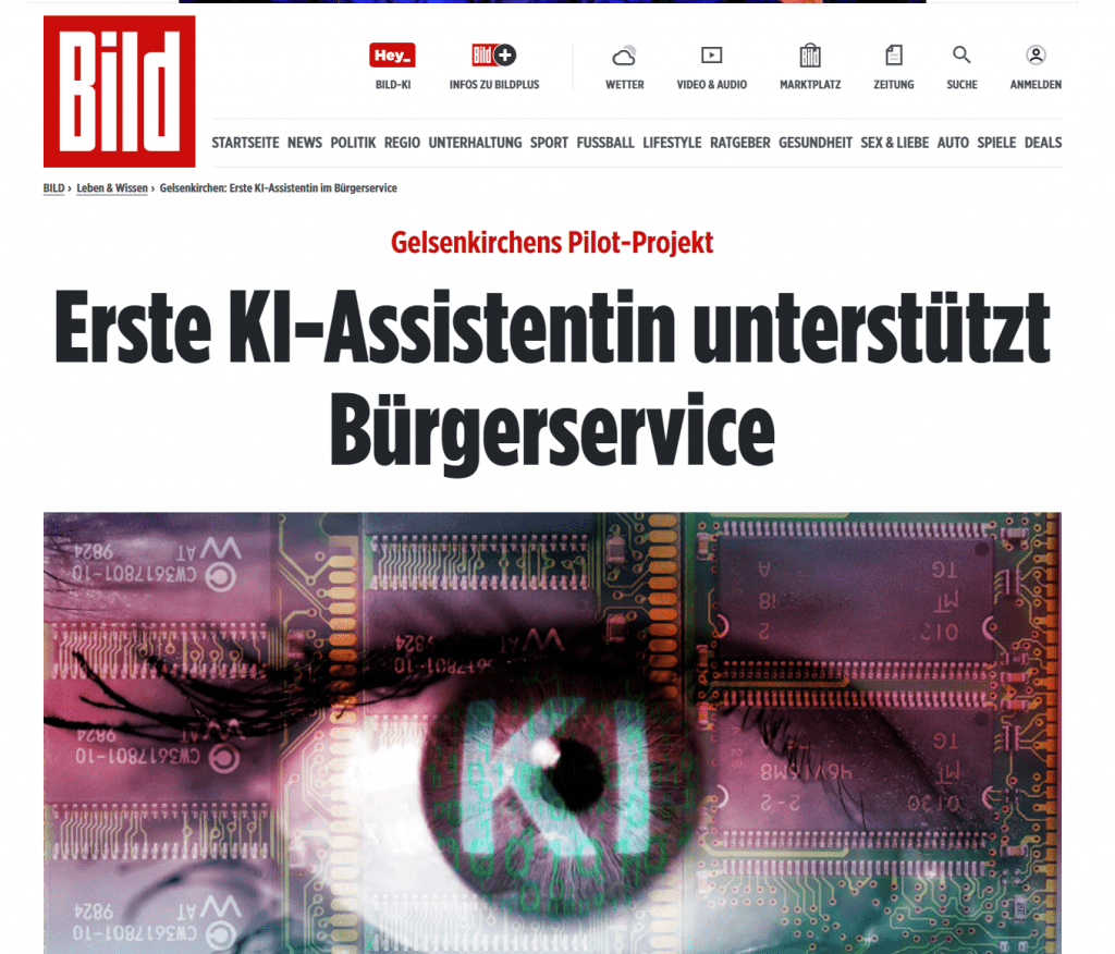 Bild: Erste KI-Assistentin im Bürgerservice
