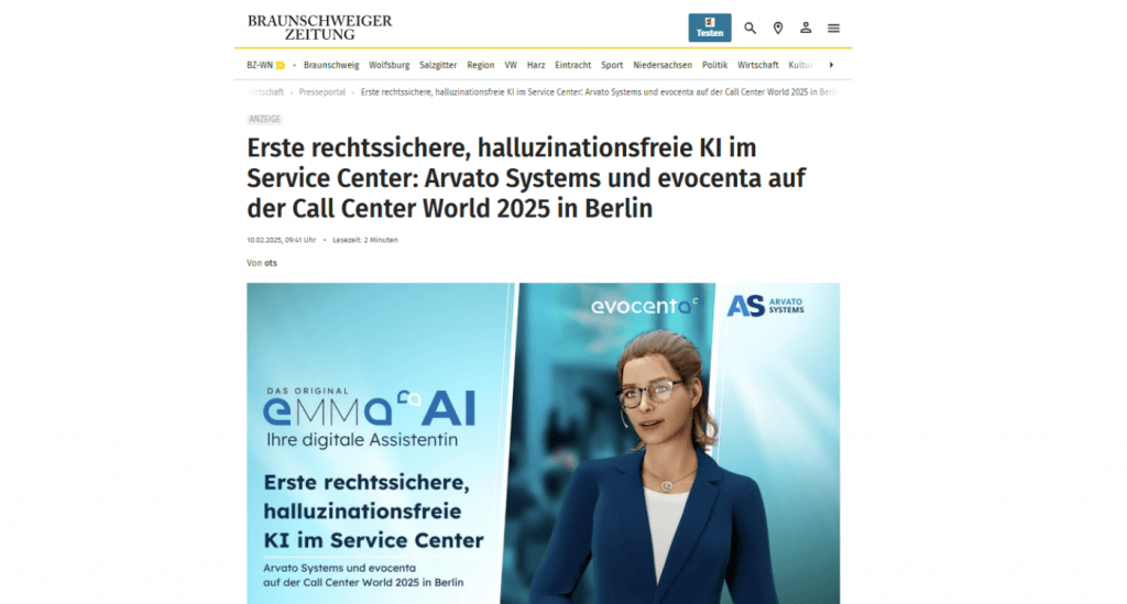 Arvato Systems & evocenta auf der CCW 2025