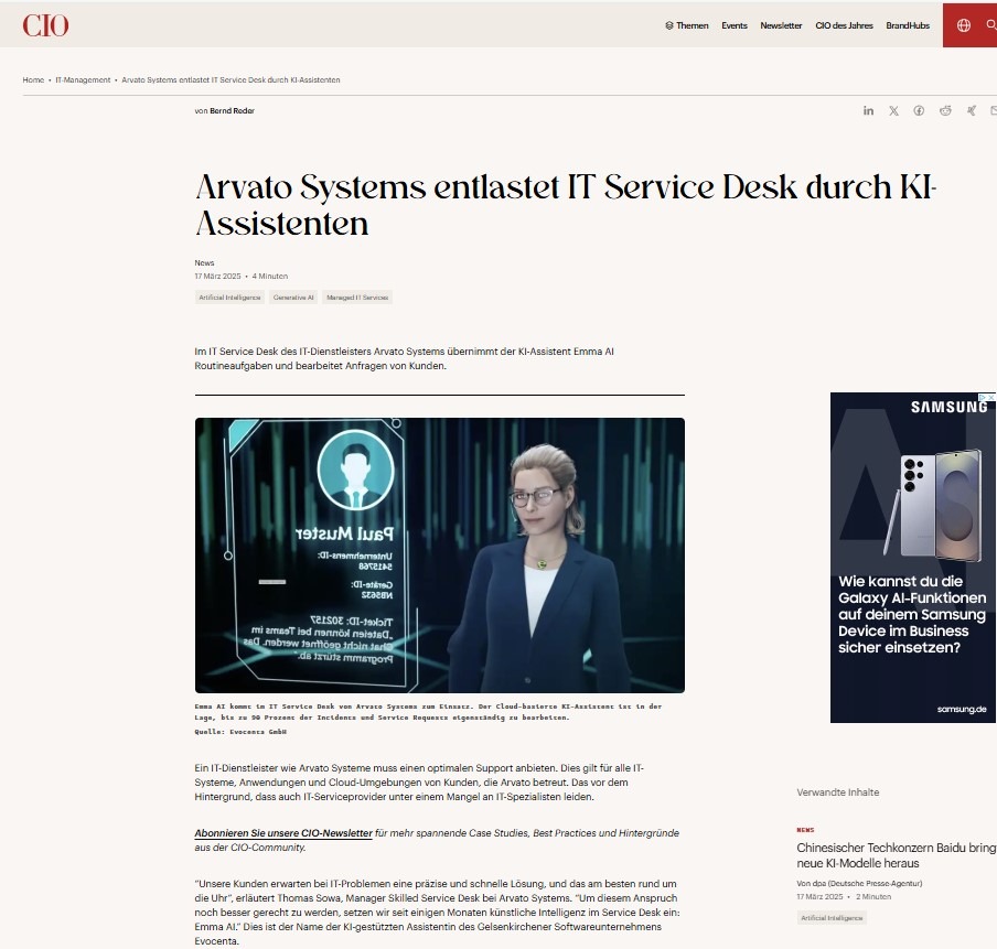 Screenshot CIO Artikel 1