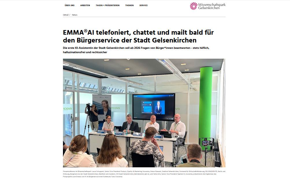 EMMA®AI bald im Bürgerservice der Stadt Gelsenkirchen