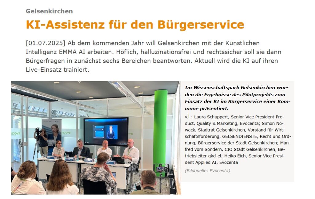 Kommune21: KI-Assistenz für den Bürgerservice