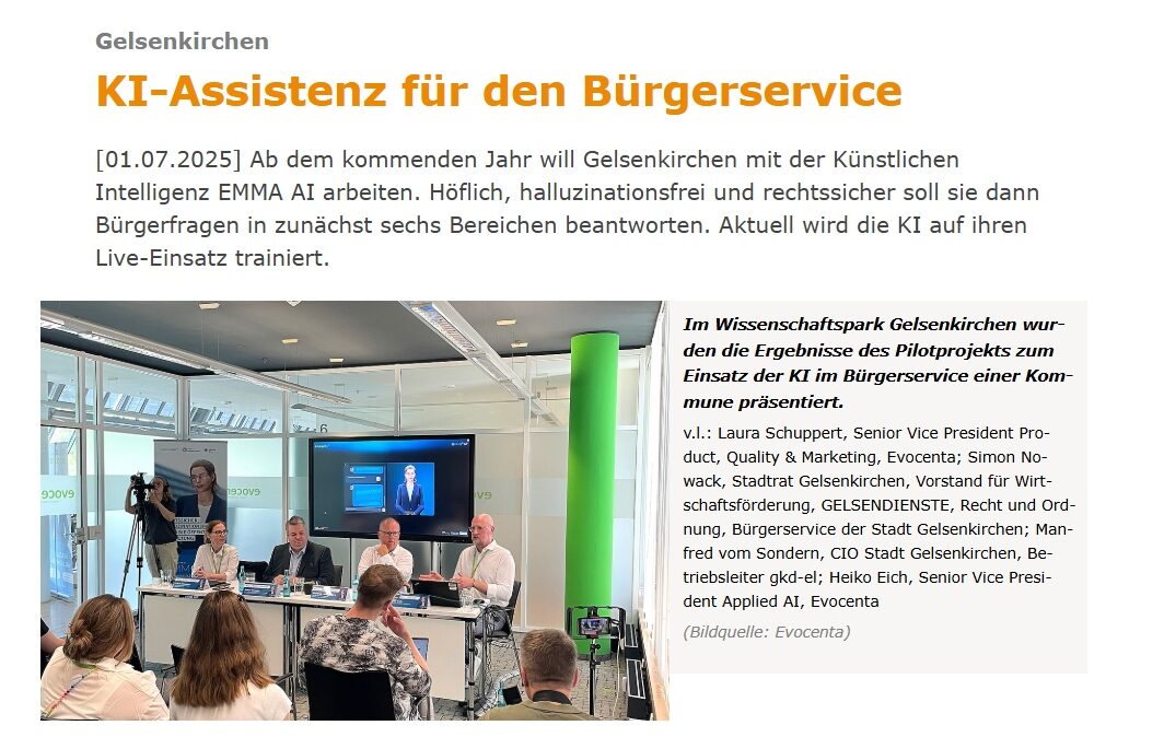 Kommune21: KI-Assistenz für den Bürgerservice